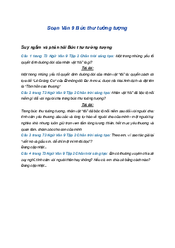 Soạn bài Bức thư tưởng tượng | SGK Ngữ Văn 9 Chân trời sáng tạo (Tập 2)