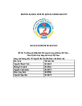 Tác động của Hiệp định thương mại song phương Việt Nam – Hoa Kỳ đến hoạt động đầu tư tại Việt Nam | Môn Kinh tế đầu tư - Đại học Kinh Tế Quốc Dân