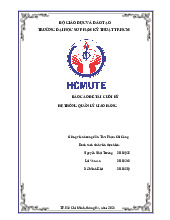 Báo cáo Đề tài Cuối kỳ: Hệ thống Quản lý Giao hàng | Môn Phân tích hoạt động kinh doanh 1 - Đại học Sư phạm Kỹ thuật Thành phố Hồ Chí Minh