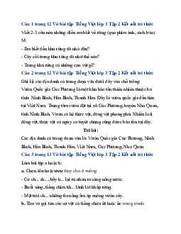 Giải VBT Tiếng Việt lớp 3 Bài 5: Ngày hội rừng xanh trang 12 | Kết nối tri thức