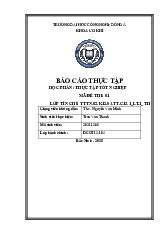 Tài liệu Môn Báo cáo thực tập tốt nghiệp | Đại học Công Nghệ Đông Á