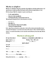 Mẫu đơn cớ mất giấy tờ