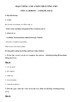 Tiếng Anh lớp 6 unit 12 Looking back