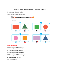 Giải SGK i-Learn Smart Start 2 Review 2