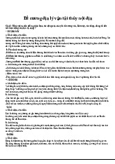 Đề cương địa lý vận tải thủy nội địa | Kinh tế vận tải biển | Đại học Hàng hải Việt Nam