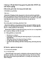 Chương 4 hoạch định trong quản trị, phân tích SWOT của môt doanh nghiệp môn Quản trị tài chính   | Học viện Nông nghiệp Việt Nam