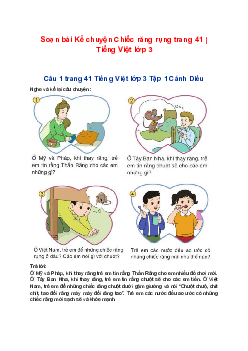 Soạn bài Kể chuyện Chiếc răng rụng trang 41 | Tiếng Việt lớp 3 Cánh diều