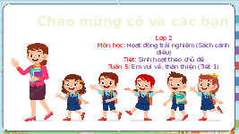 Giáo án điện tử Hoạt động trải nghiệm 2 Chủ đề 2 Cánh diều: Em là ai?
