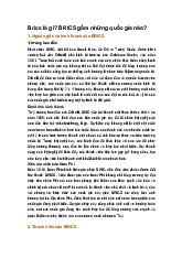 Brics là gì? BRICS gồm những quốc gia nào?