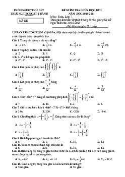 Đề giữa học kỳ 1 Toán 7 năm 2023 – 2024 trường THCS Cát Thành – Bình Định