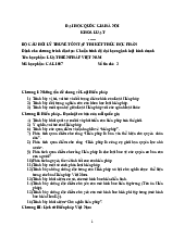Bộ câu hỏi ôn tập lý thuyết Luật hiến pháp Hà Nội