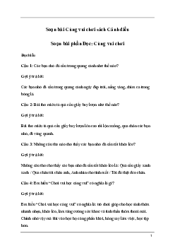 Soạn bài Cùng vui chơi (trang 95) | Tiếng Việt lớp 3 Cánh diều