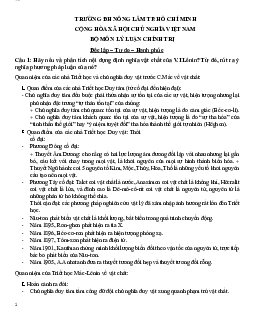 Đề cương Triết học Mác-Lênin