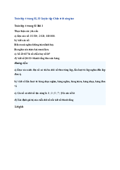 Toán lớp 4 trang 52 Bài 22: Em làm được những gì? Chân trời sáng tạo