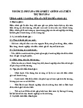 Nhóm 22: phương pháp điều chỉnh giá trên Thị trường môn Kinh tế vi mô | Học viện Nông nghiệp Việt Nam