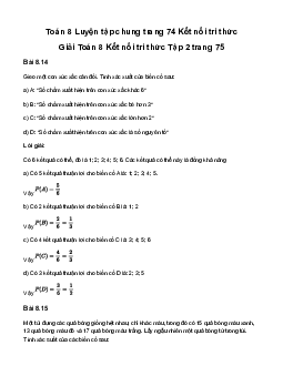 Giải Toán 8 Luyện tập chung trang 74 | Kết nối tri thức