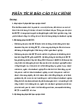 Tài liệu môn Phân tích Báo cáo tài chính - Tài chính doanh nghiệp | Trường Đại Học Công Đoàn