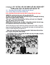 Lý thuyết chương 5: Tư tưởng Hồ Chí Minh về đại đoàn kết dân tộc