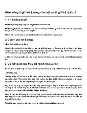 Nhiệt năng là gì? Nhiệt năng của một vật là gì? Vật lý lớp 8