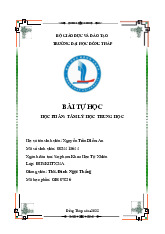 Bài tự học môn Tâm lý học trung học | Đại học Đồng Tháp