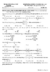 Đề cuối kì 2 Toán 12 năm 2024 – 2025 trường THPT Chế Lan Viên – Quảng Trị