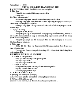 Giáo án Công nghệ 8 Tiết 26 Bài 12: Các biện pháp an toàn điện | Kết nối tri thức