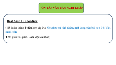 Bài 4. Văn bản nghị luận | Bài giảng PowerPoint Dạy Thêm Văn 6 | Cánh diều