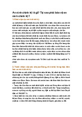 An ninh chính trị là gì? Tại sao phải bảo vệ an ninh chính trị?