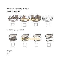 Giải vở bài tập Toán lớp 1 trang 14, 15 sách Cánh Diều