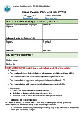 Critical Thinking - Final Exam Sample Test Guide | Môn Advanced Grammar - Trường Đại học Quốc tế, Đại học Quốc gia Thành phố Hồ Chí Minh