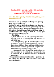 Cơ cấu xã hội - giai cấp và liên minh giai cấp ,tầng lớp trong thời kỳ quá độ lên CNXH ở Việt Nam | Đại học Bách Khoa, Đại học Đà Nẵng