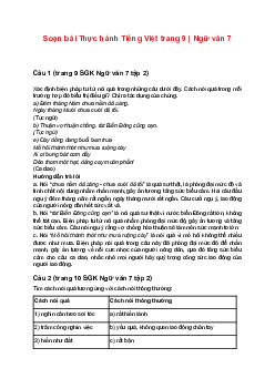 Soạn bài Thực hành Tiếng Việt trang 9 | Ngữ văn 7 sách Cánh diều