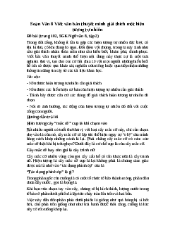 Soạn bài Viết văn bản thuyết minh giải thích một hiện tượng tự nhiên | Ngữ văn 8 sách Kết nối tri thức