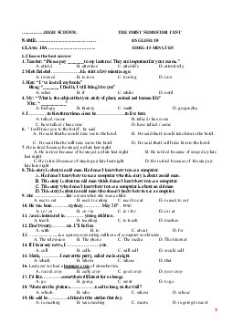 Giải đề thi học kì 1 môn Tiếng Anh 10 năm 2023 - 2024 sách Chân trời sáng tạo đề 4