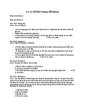 Câu hỏi trắc nghiệm ôn tập môn Cơ sở dũ liệu hướng đối tượng | Trường đại học Kinh Doanh và Công Nghệ Hà Nội