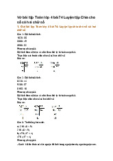 Vở bài tập Toán lớp 4 bài 74 Luyện tập Chia cho số có hai chữ số