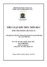 Tiểu luận Kết Thúc Môn Học: Công Dân Số và Phát Triển VN | Đại học Văn Lang