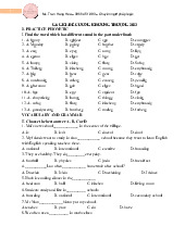 Đề cương thực hành tiếng anh môn Tiếng anh (hdh) | Trường Đại Học Thái Nguyên