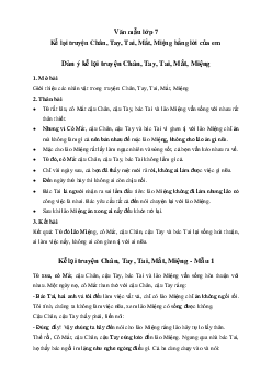 Kể lại truyện Chân, Tay, Tai, Mắt, Miệng bằng lời của em | Văn mẫu lớp 7 Chân trời sáng tạo