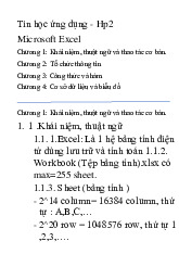 Tin học ứng dụng - Học phần  Microsoft Excel | Trường đại học Kinh Doanh và Công Nghệ Hà Nội