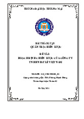 Hoạch Định Chiến Lược của Công Ty TNHH Nestlé Việt Nam | Bài thảo luận Quản trị chiến lược