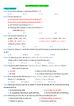 Đề ôn thi hóa 10 học kỳ 2 chân trời sáng tạo (có đáp án)