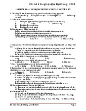 Câu Hỏi Trắc Nghiệm Hóa Đại Cương 2021 | Hóa học đại cương | Đại học Nông Lâm Thành phố Hồ Chí Minh