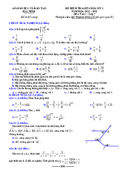 Đề thi giữa học kỳ 1 Toán 7 năm 2021 – 2022 sở GD&ĐT Bắc Ninh