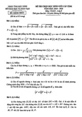 Đề chọn học sinh giỏi tỉnh Toán 9 năm 2024 – 2025 sở GD&ĐT Bắc Ninh