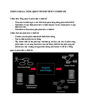 Tóm Tắt Bài 4: Tổng Quan Về Phân Tích Và Thiết Kế Hệ Thống. Môn Phân tích thiết kế hướng đối tượng (UET) | Trường Đại học Công nghệ, Đại học Quốc gia Hà Nội.