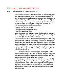 Nội dung 11, 12 môn Triết học Mác -Lênin | Đại học sư phạm Hà nội 