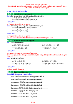 Phương pháp giải bài tập ôn chương số thập phân Toán 6 CTST