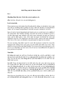 Giải Tiếng Anh 10: Review Unit 2 | Friends Global