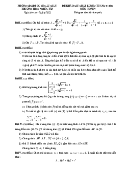 Đề khảo sát Toán 9 tháng 5 năm 2023 trường THCS Nghĩa Tân – Hà Nội